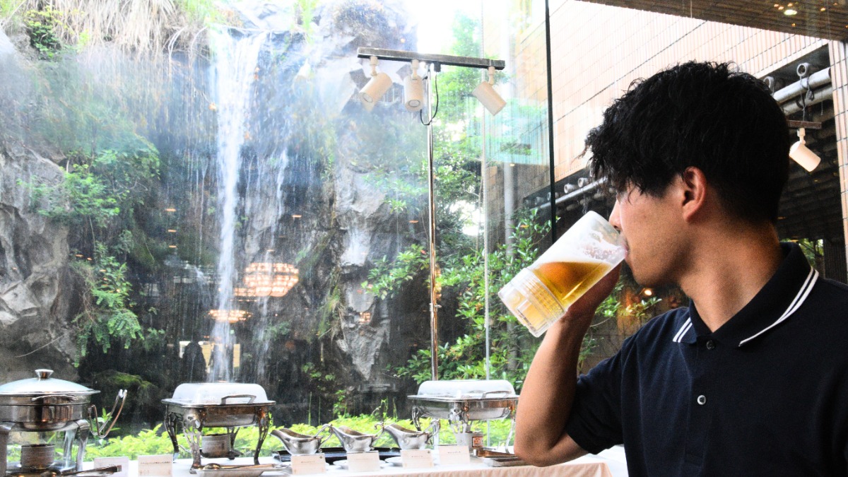 テーマは「夏祭り」！「滝」も見える「ビアビュッフェ～気分は夏祭り!～」に潜入【奈良ロイヤルホテル｜奈良県奈良市】