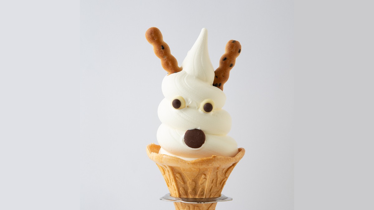 鹿がモチーフのきめが細かくクリーミなソフトクリーム【まめじか食堂｜奈良市】