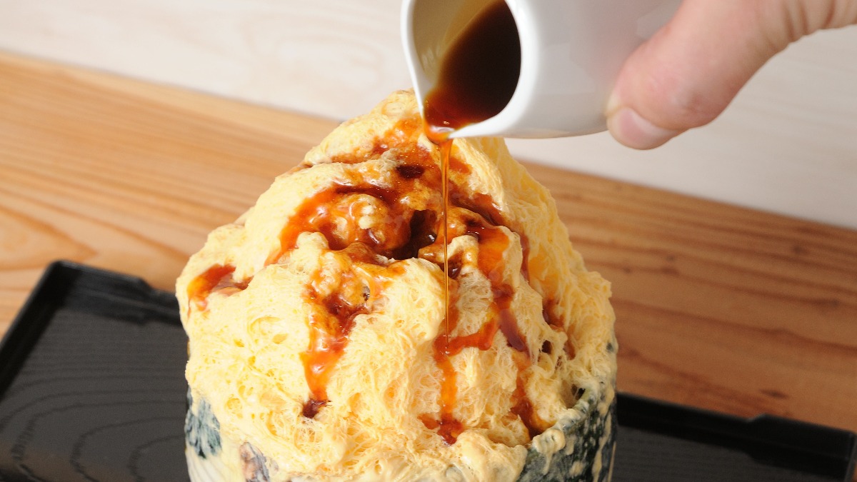 プリンをそのまま削ったかき氷【洋菓子工房Ub かき氷店/大和高田市】