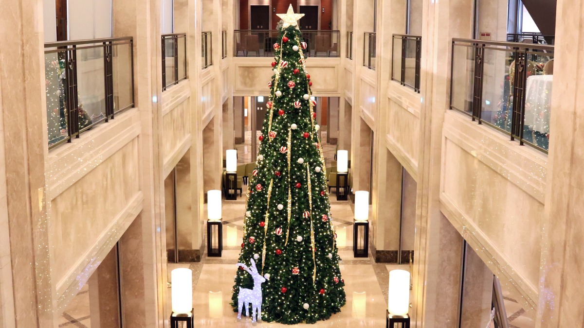 【ホテル日航奈良】奈良の冬を彩る高さ「6メートルのクリスマスツリー」登場