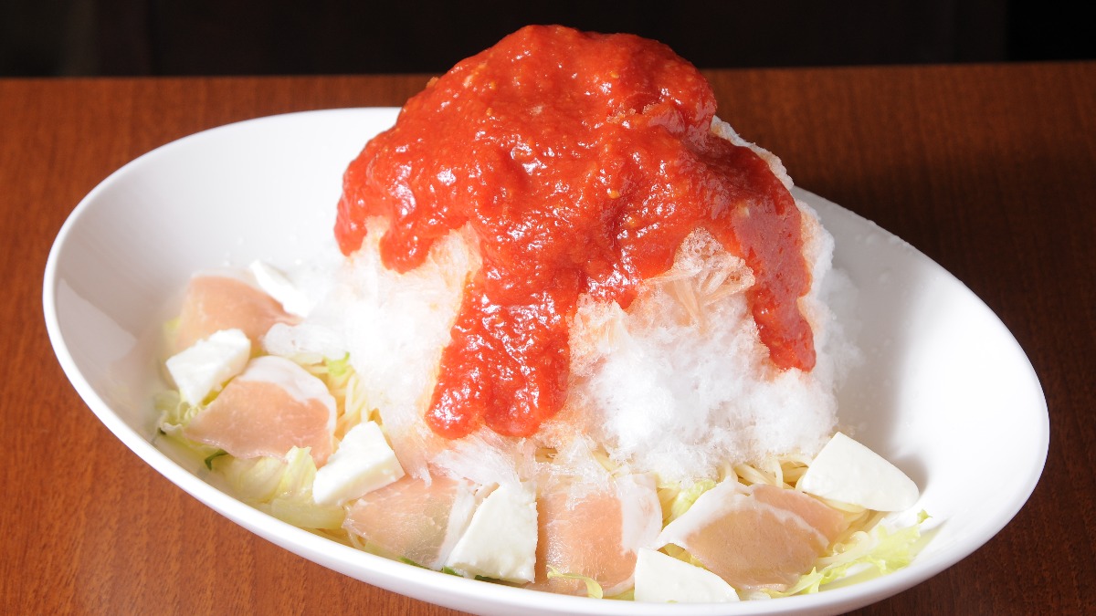 夏の定番！トマトが爽やかな、ひんやりかき氷パスタ【CAFE Luce｜奈良市】
