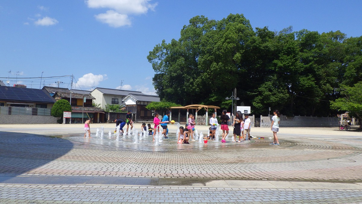 【水あそびスポット】田原本町イベント広場