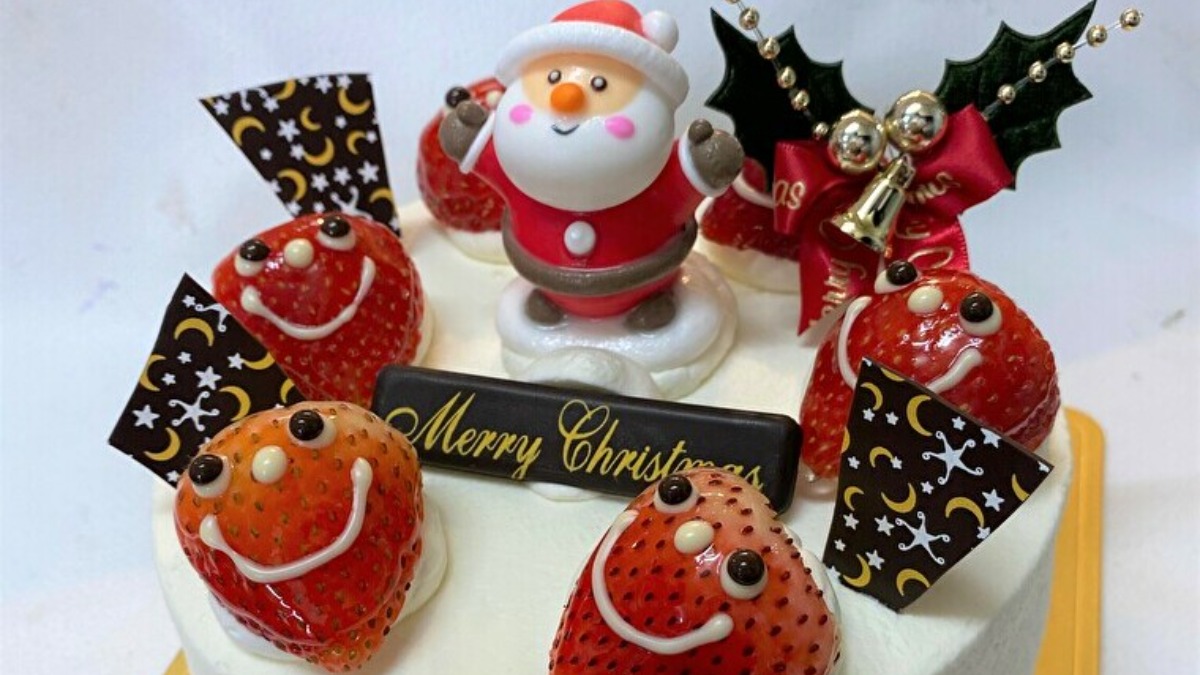 【奈良クリスマスケーキ2022｜洋菓子工房Ub｜大和高田市】サンタもバンザイするクリスマスケーキ