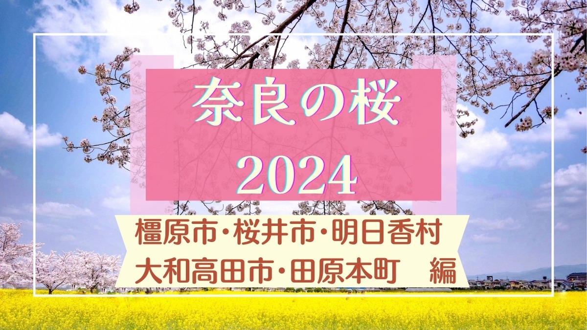 【2024】「橿原神宮」「長谷寺」「大神神社」など　「奈良のおすすめ桜名所・見どころ」ガイド【橿原市・桜井市・大和高田市・明日香村・田原本町編】