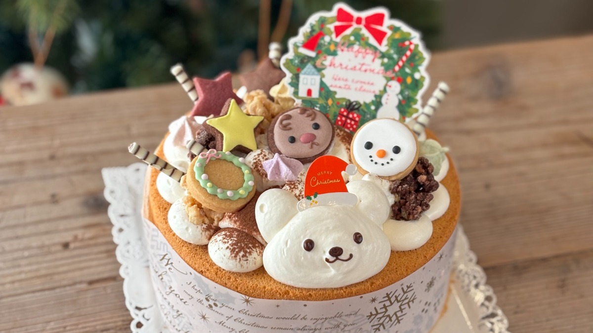 とにかくかわいい！くまのシフォンのクリスマスケーキ【シフォンのお店PUKKU｜奈良市】