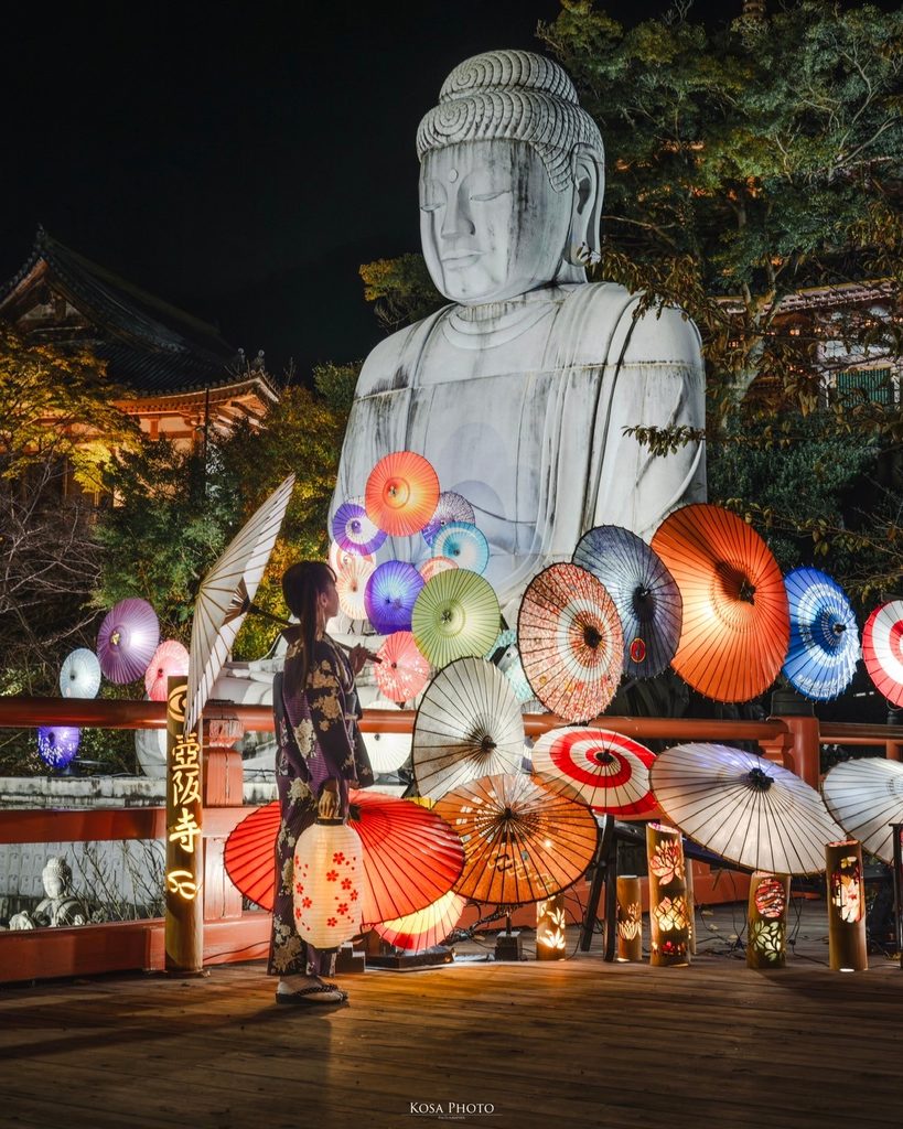 壷阪寺ライトアップ